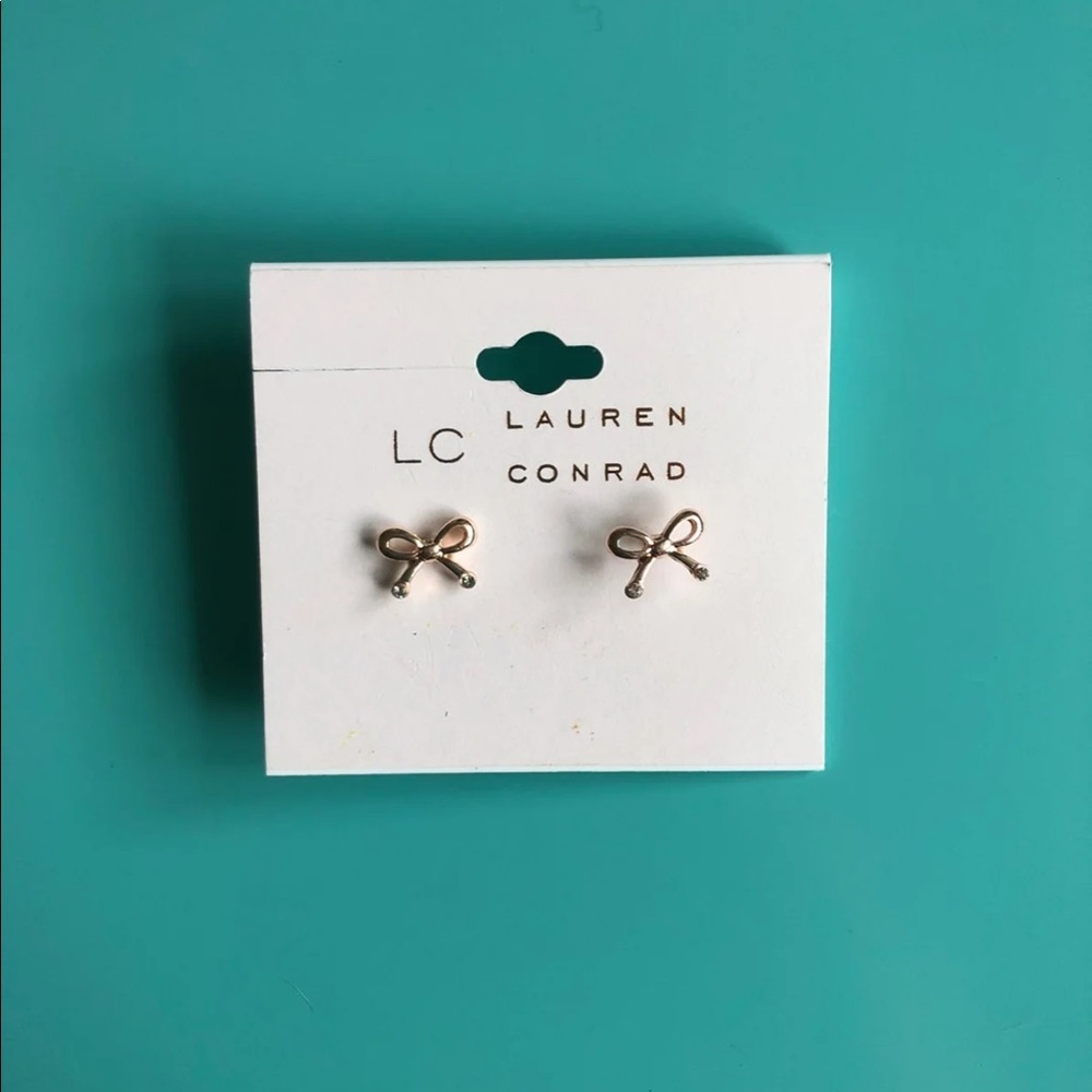 Gold Bow Earrings LC Lauren Conrad